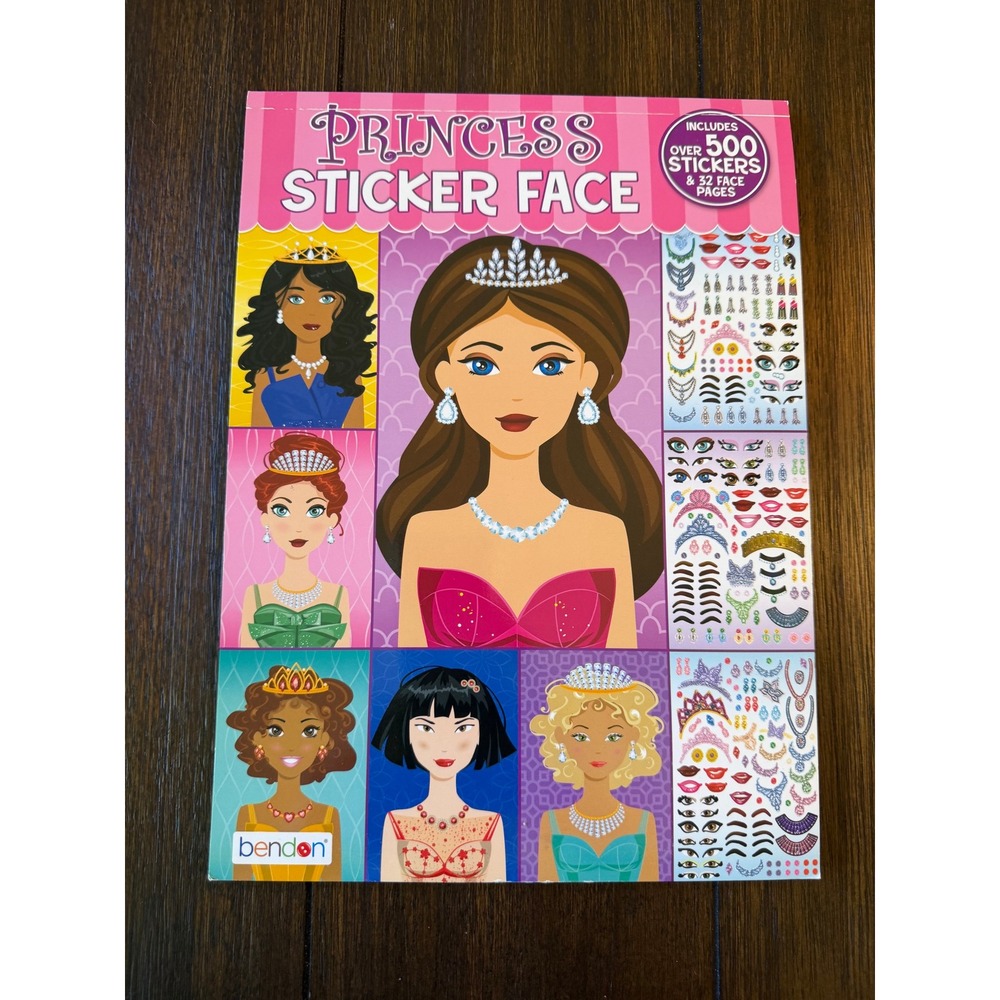 Bendon Princess Sticker Face Activity Book Over 500 Stickers 32 Pages Kids Toy